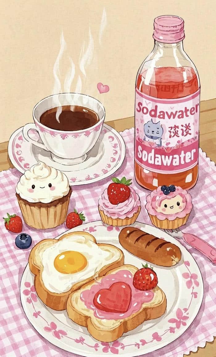 hình ảnh anime đồ ăn trình bày đẹp