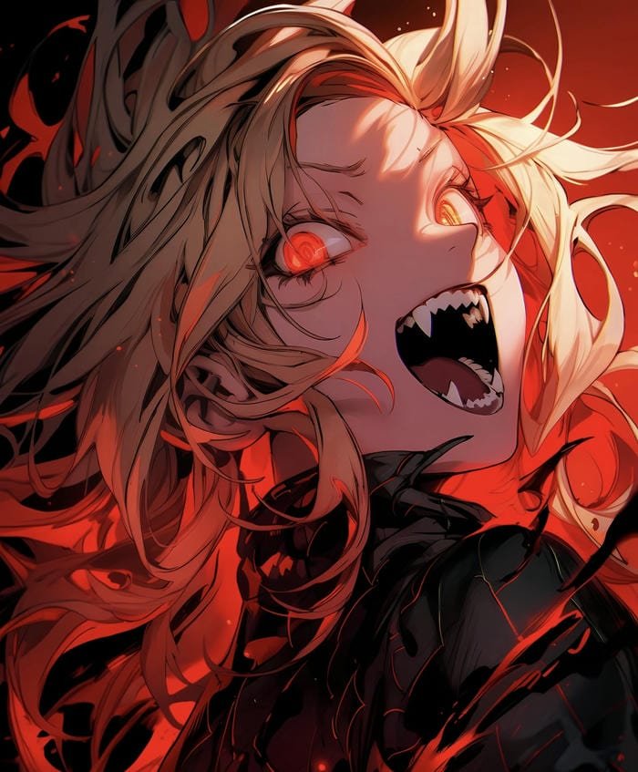 hình ảnh ma cà rồng anime giận dữ