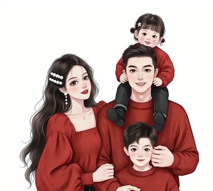 hình gia đình anime ảnh đẹp mắt