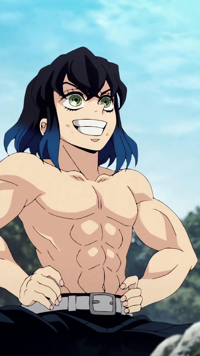 Ảnh Inosuke anime vẻ ngoài hoang dã