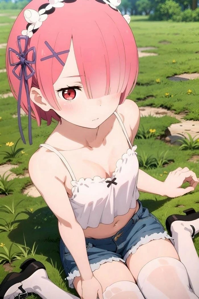 Ảnh Ram Re Zero đôi mắt sâu