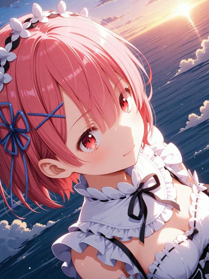 Ảnh Ram Re Zero thanh thoát tuyệt đẹp