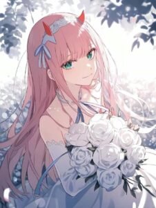 Ảnh Zero Two ánh mắt đầy cảm xúc