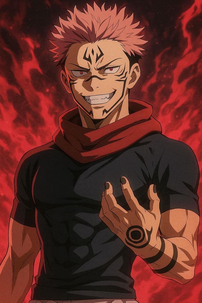 Ảnh anime Sukuna sức mạnh bị phong ấn