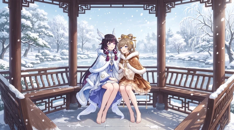 Ảnh anime tuyết rơi êm đềm tinh khôi
