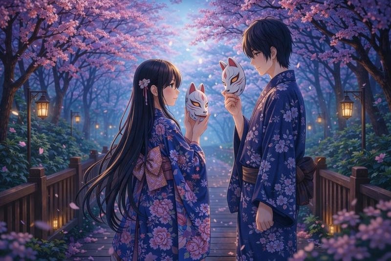 Ảnh bìa anime nhân vật tạo dáng ấn tượng