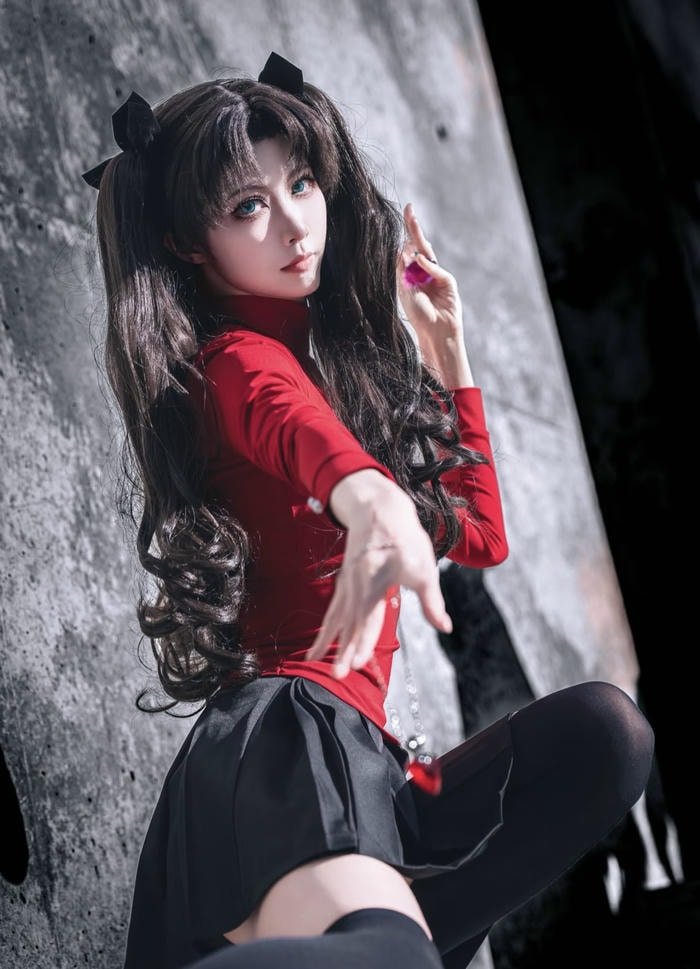 Ảnh rin tohsaka cosplay cử chỉ dứt khoát
