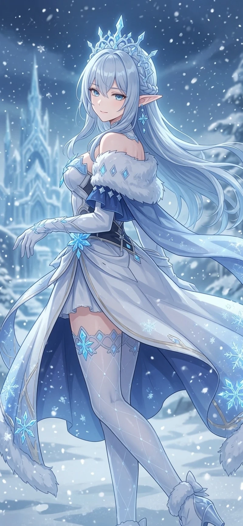 Ảnh tuyết rơi anime huyền ảo lung linh