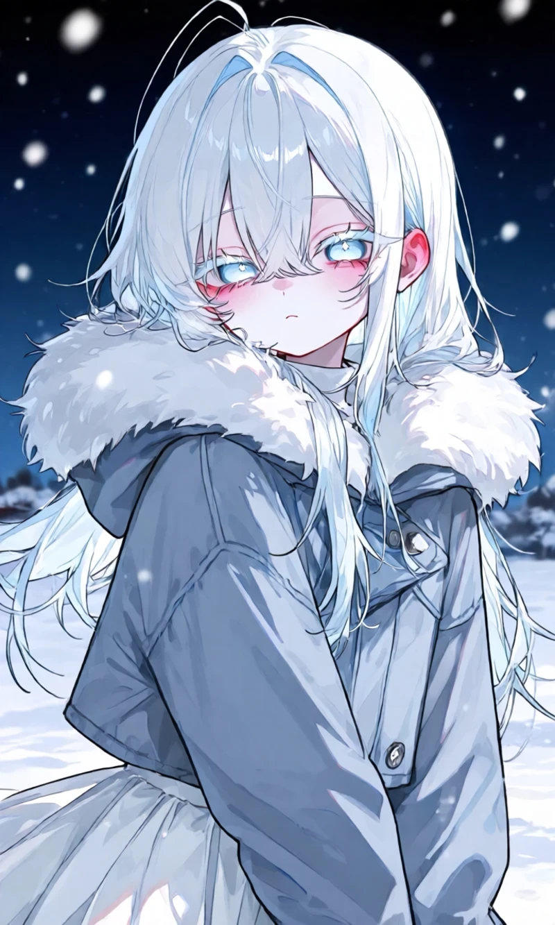 Ảnh tuyết rơi anime trong suốt băng giá
