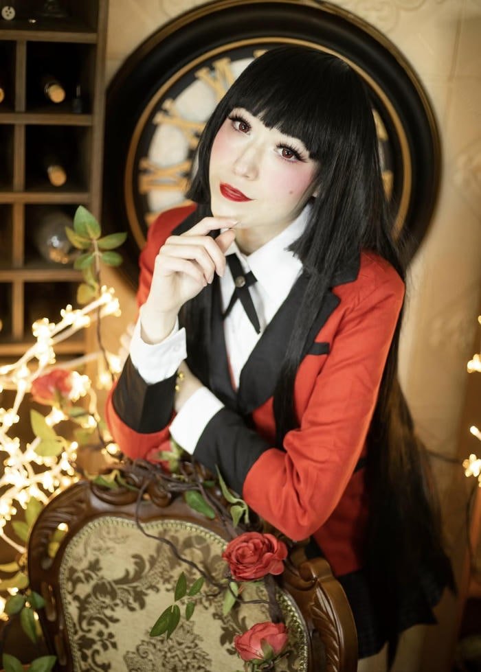Ảnh yumeko jabami cosplay biểu cảm điên cuồng
