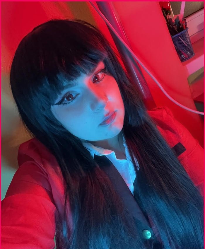 Ảnh yumeko jabami cosplay tóc đen dài