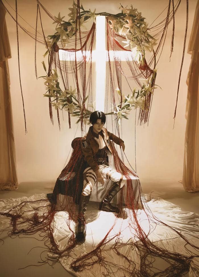 Attack on titan cosplay tạo hình mạnh mẽ cuốn hút