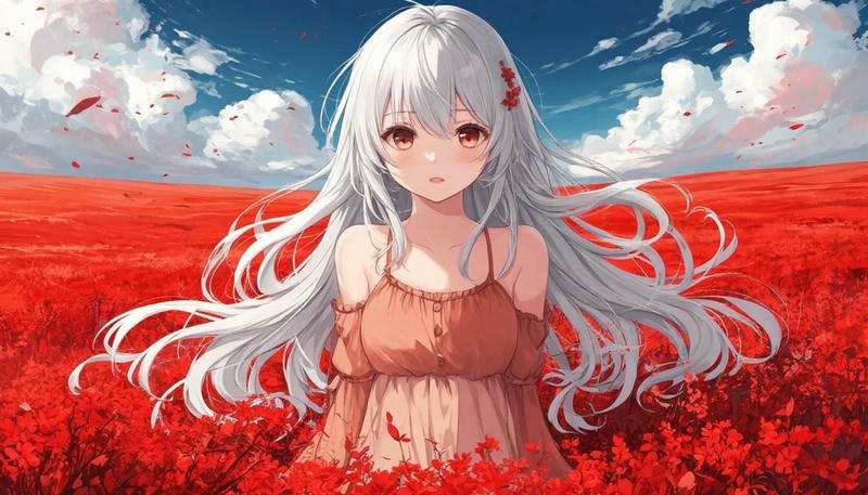 Bức ảnh bìa anime nhân vật tạo dáng mạnh