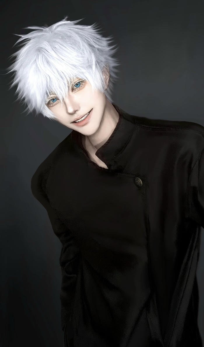 Bức ảnh cosplay gojo nụ cười nhẹ