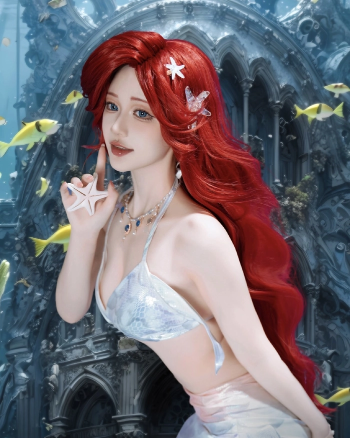 Bức ảnh cosplay nàng tiên cá với ánh mắt cuốn hút