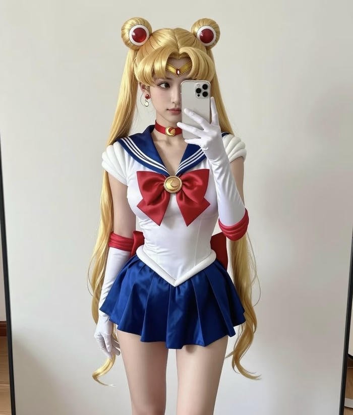 Bức ảnh cosplay sailor moon phong thái vui