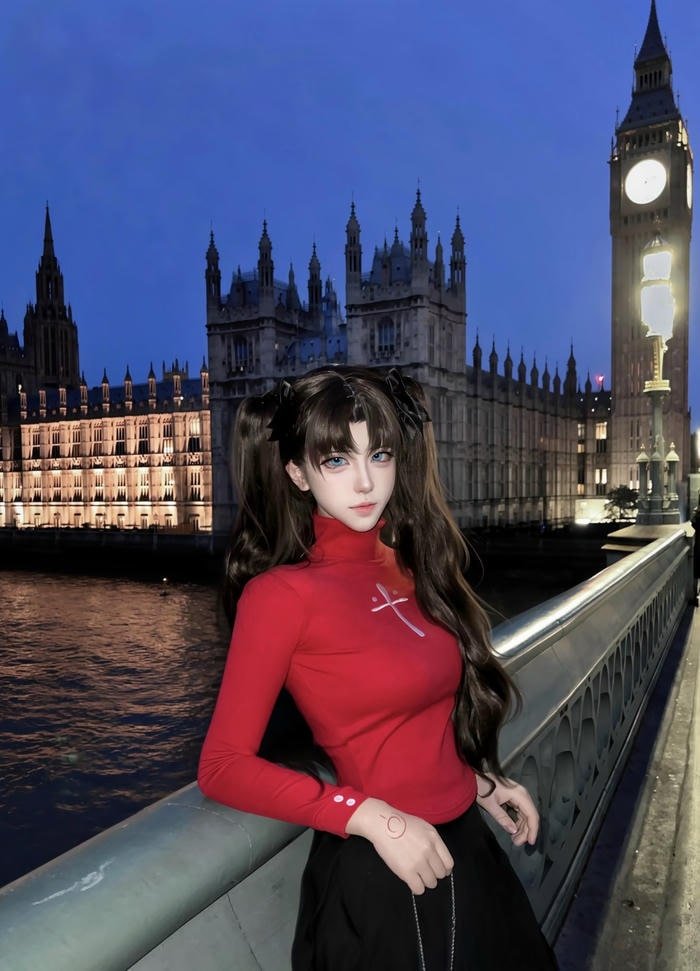 Bức ảnh rin tohsaka cosplay phong cách sang