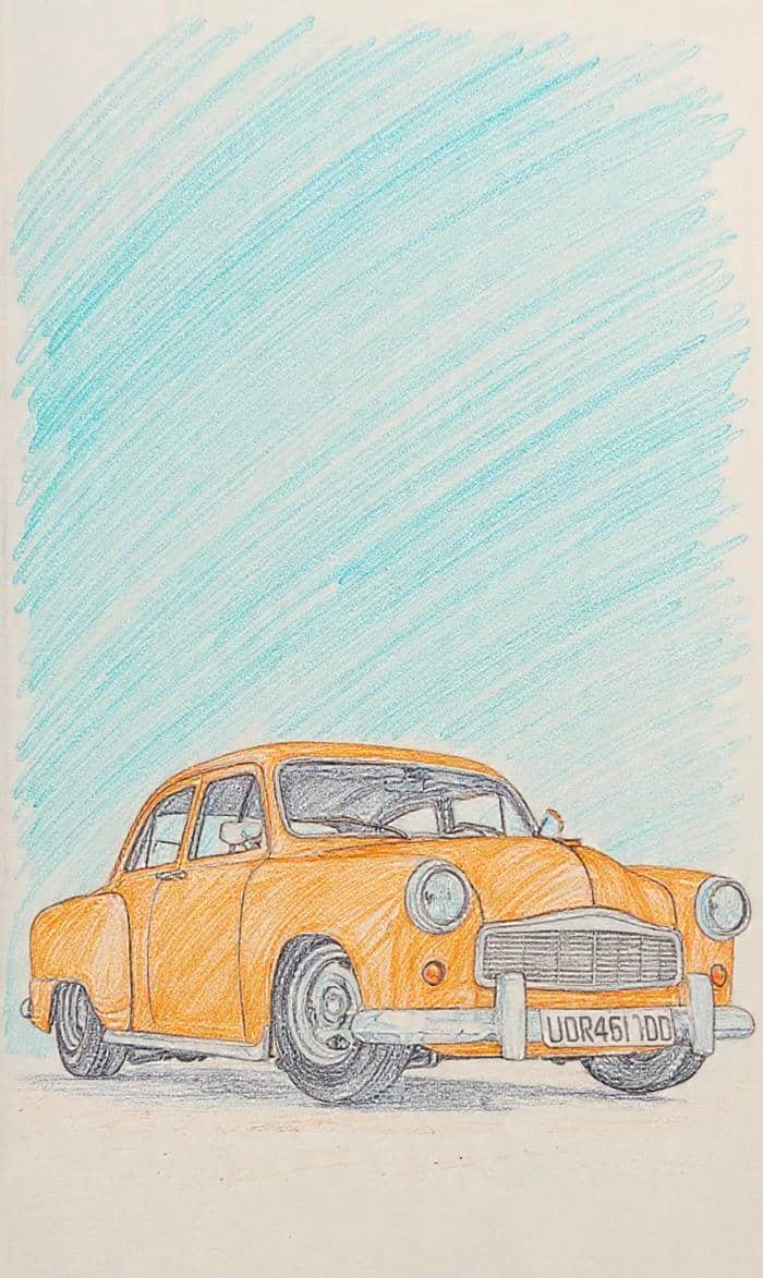 Cảm hứng cơ khí được thể hiện qua tranh vẽ ô tô