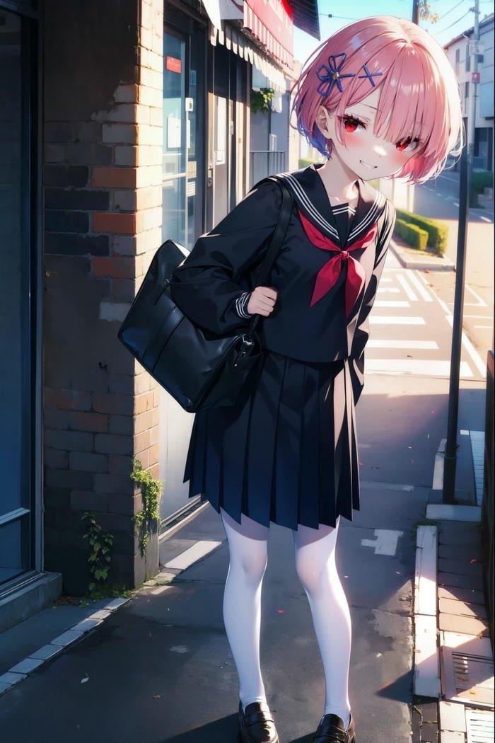 Hình Ram Re Zero trong bộ đồng phục