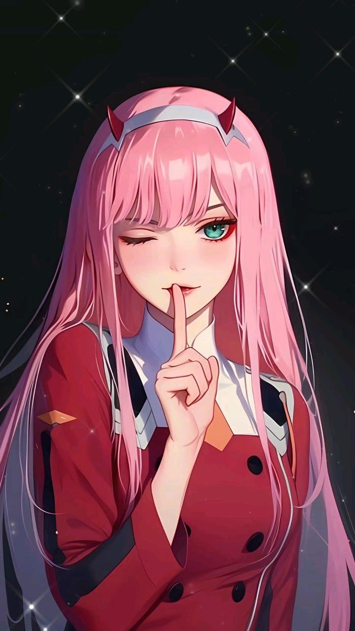 Hình Zero Two ánh nhìn sắc sảo