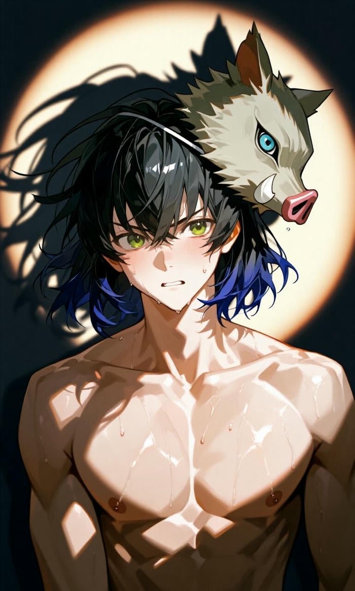 Hình ảnh Inosuke phong cách hoạt hình