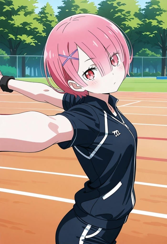 Hình ảnh Ram Re Zero trang phục thể dục