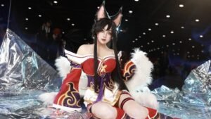 Hình ảnh cosplay ahri thân hình thon gọn uyển chuyển