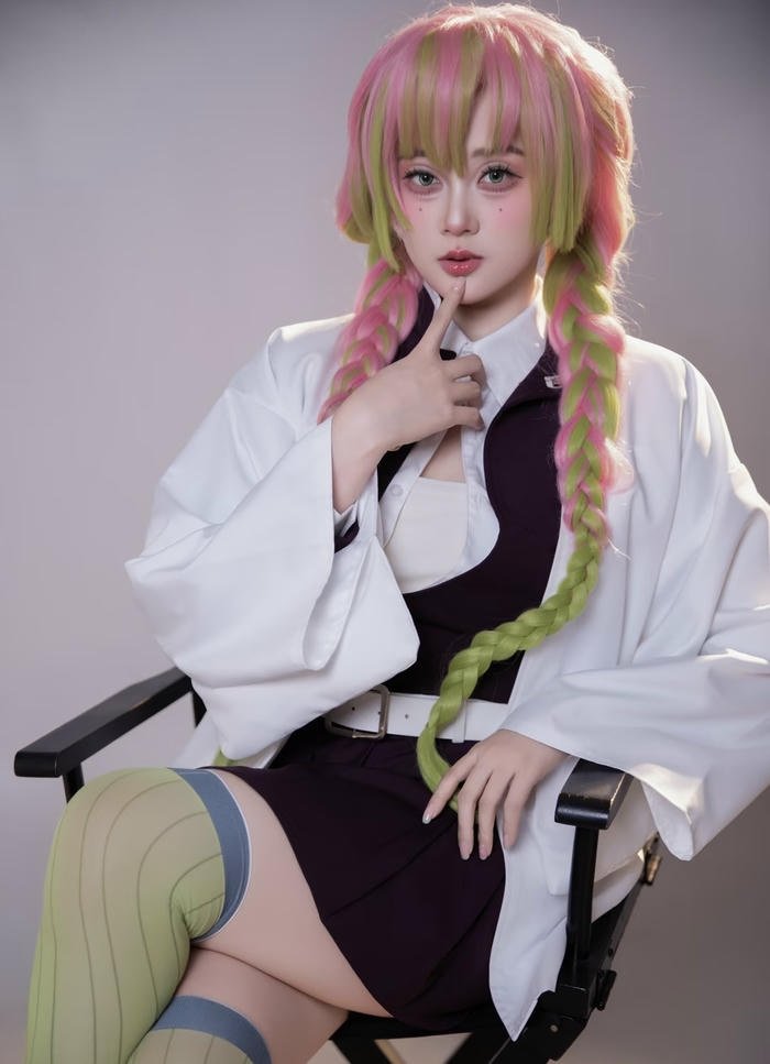Hình ảnh cosplay luyến trụ ánh nhìn trìu mến