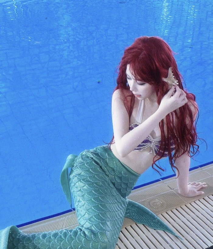 Hình ảnh cosplay nàng tiên cá biểu cảm đáng yêu