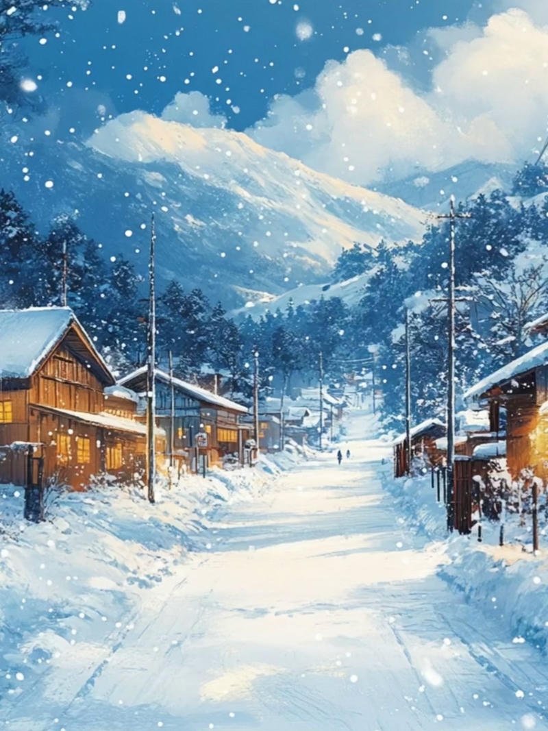 Hình ảnh tuyết rơi anime đẹp mắt