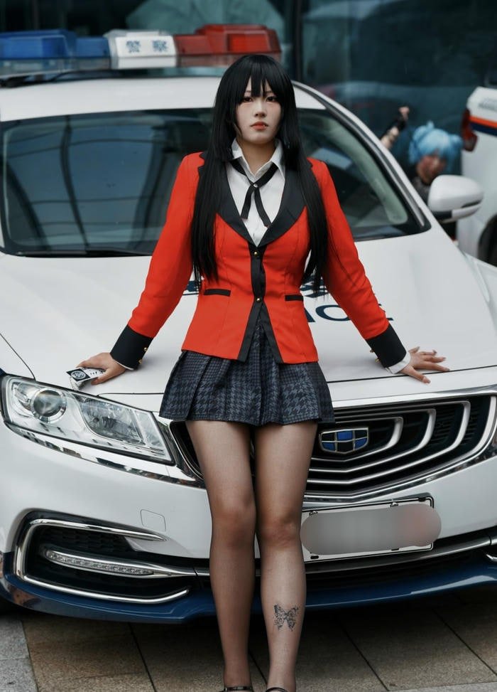 Hình ảnh yumeko cosplay biểu cảm kích thích