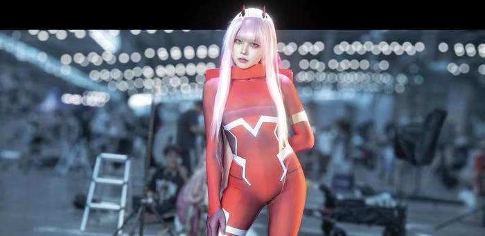 Hình ảnh zero two cosplay tạo hình sinh động