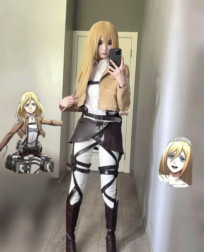 Hình attack on titan cosplay nét mặt trầm tĩnh