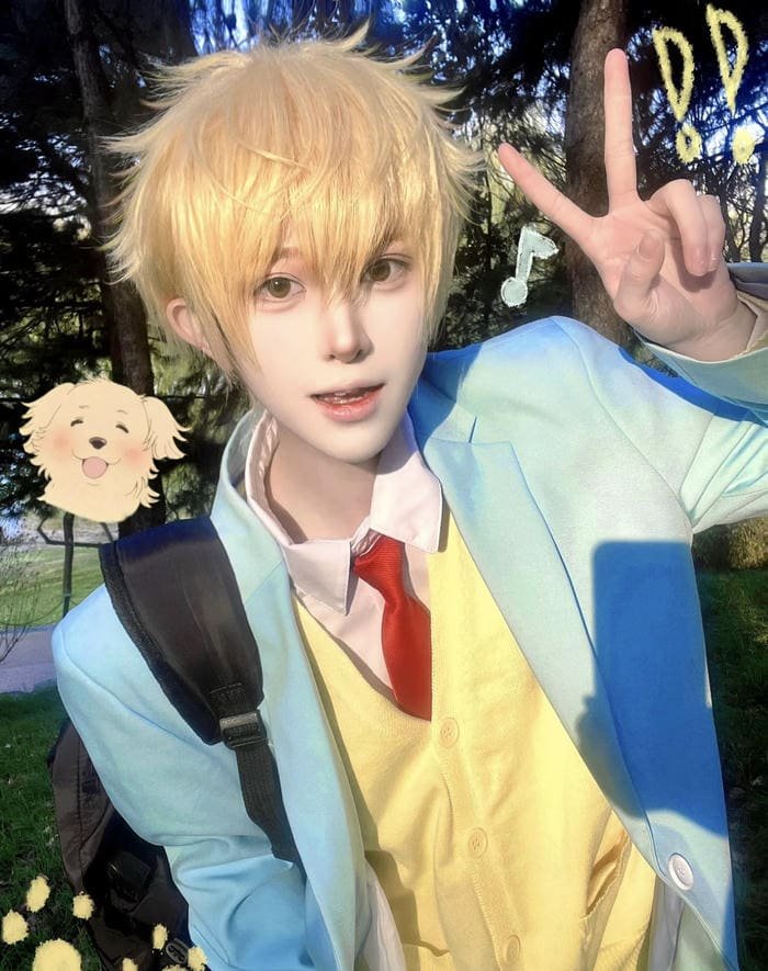 Hình cosplay anime nam nét mặt nam tính rõ ràng