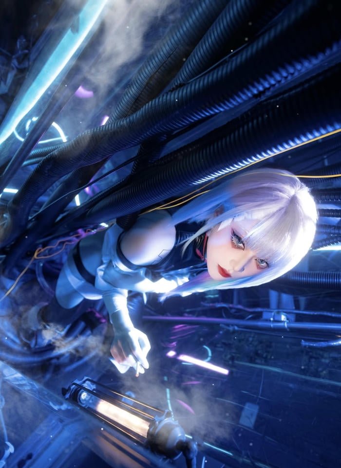 Hình cosplay lucy tạo hình chuẩn nhân vật