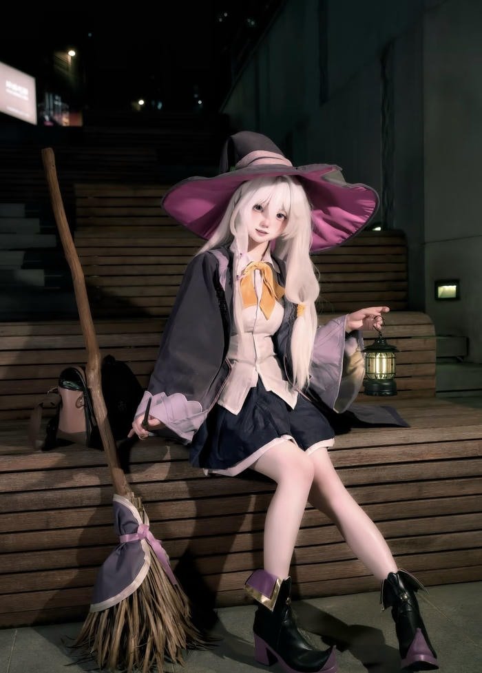 Hình cosplay phù thuỷ ánh mắt sâu