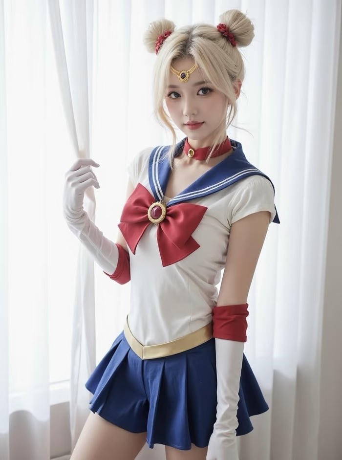Hình cosplay sailor moon ánh mắt sáng