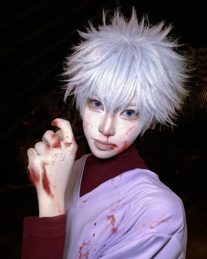 Hình killua cosplay ánh mắt thông minh lanh lợi