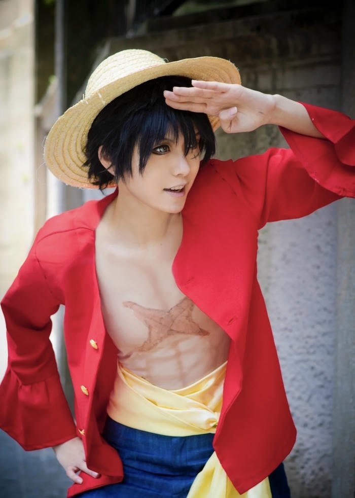 Hình luffy cosplay ánh nhìn lạc quan