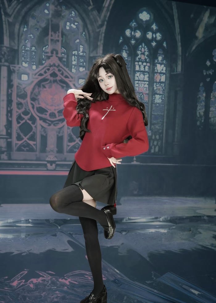 Hình rin tohsaka cosplay dáng người thon