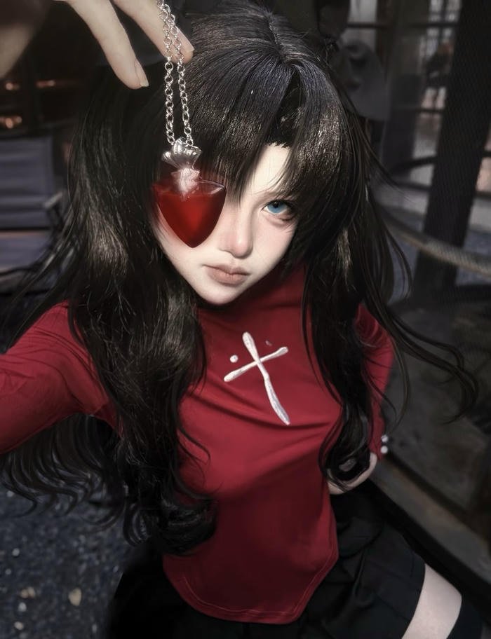 Hình rin tohsaka cosplay dáng vẻ quyết đoán
