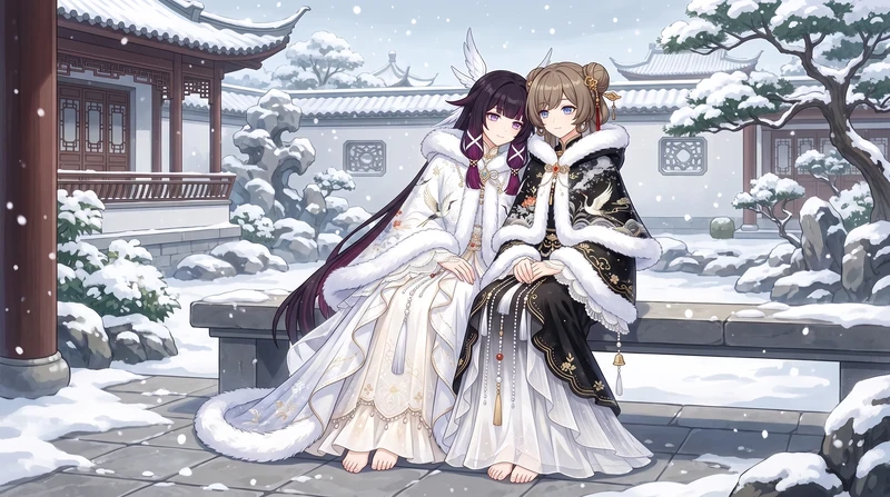 Hình tuyết rơi anime lạnh lẽo hư ảo