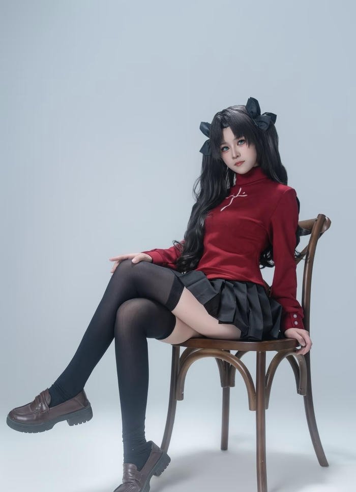 Rin tohsaka cosplay biểu cảm lạnh lùng