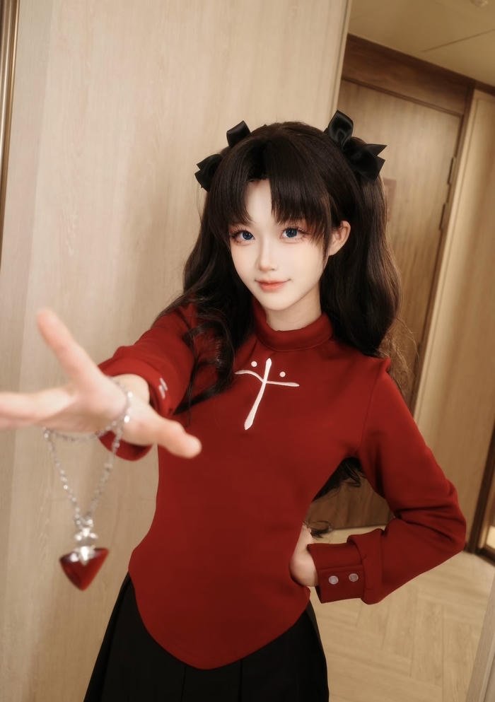 Rin tohsaka cosplay chân váy đen
