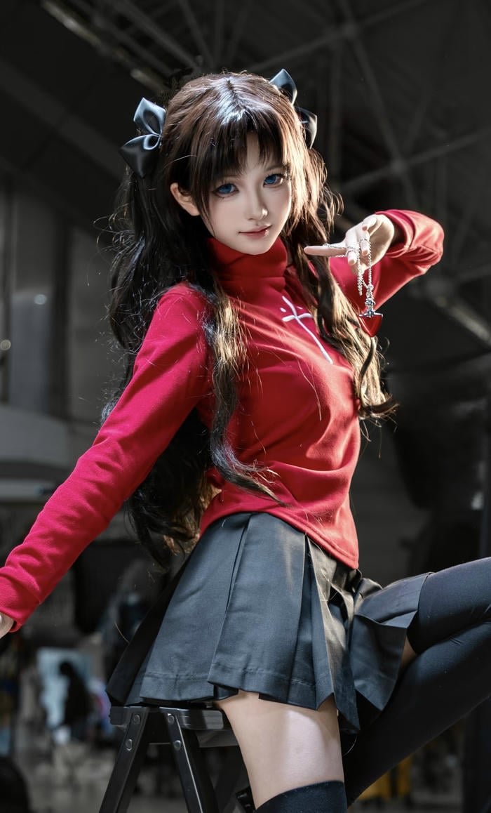 Rin tohsaka cosplay phong thái mạnh mẽ