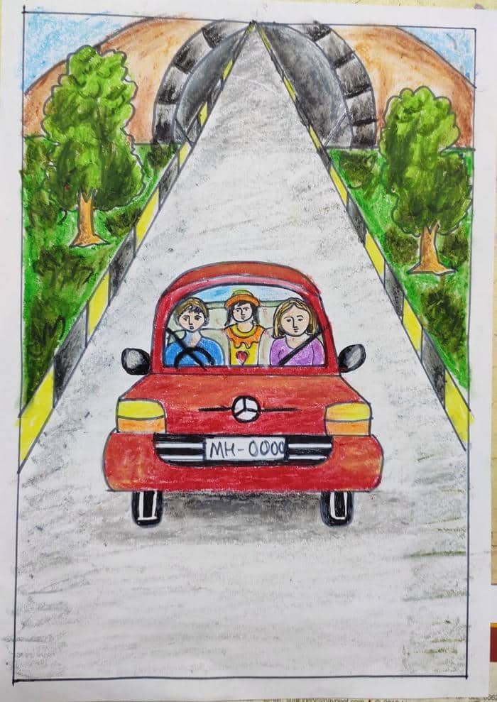 Tranh vẽ ô tô thể hiện niềm đam mê hội họa