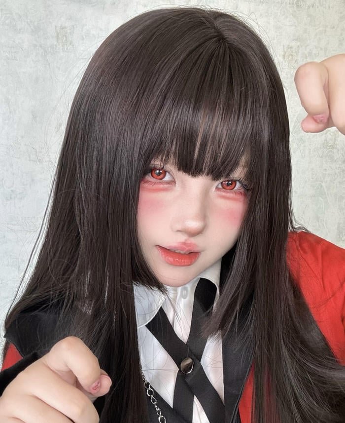 Yumeko jabami cosplay má hồng