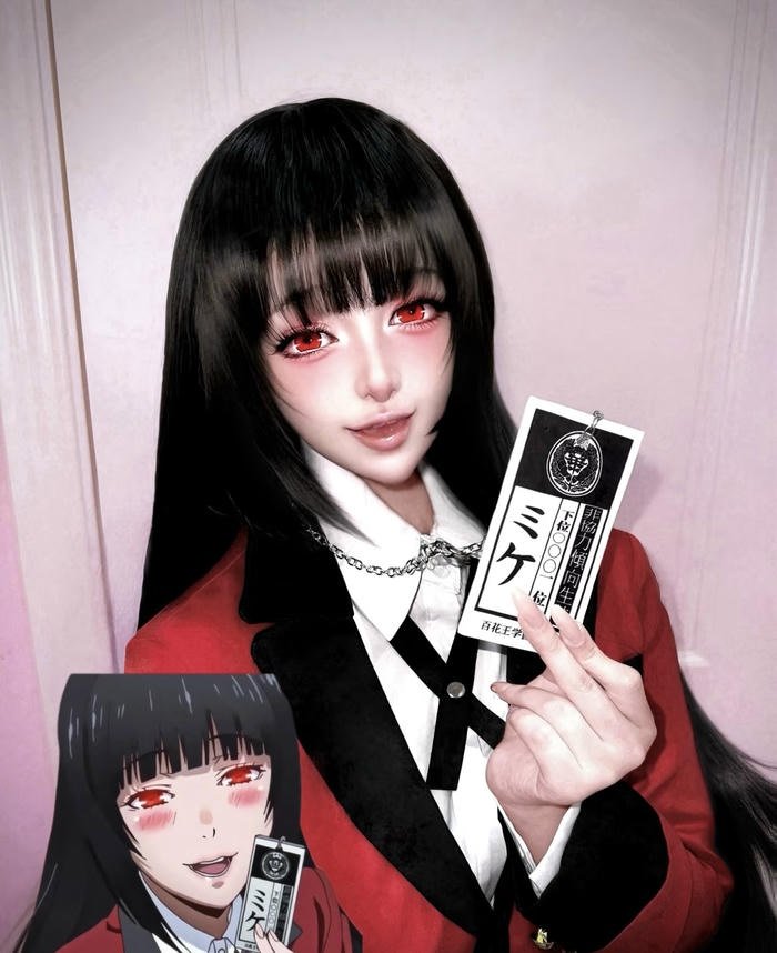 Yumeko jabami cosplay mặt dễ thương