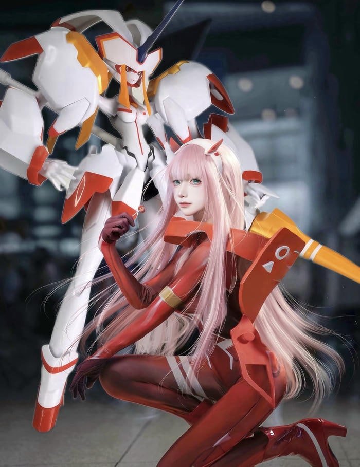 Zero two cosplay bộ đồ bó xát