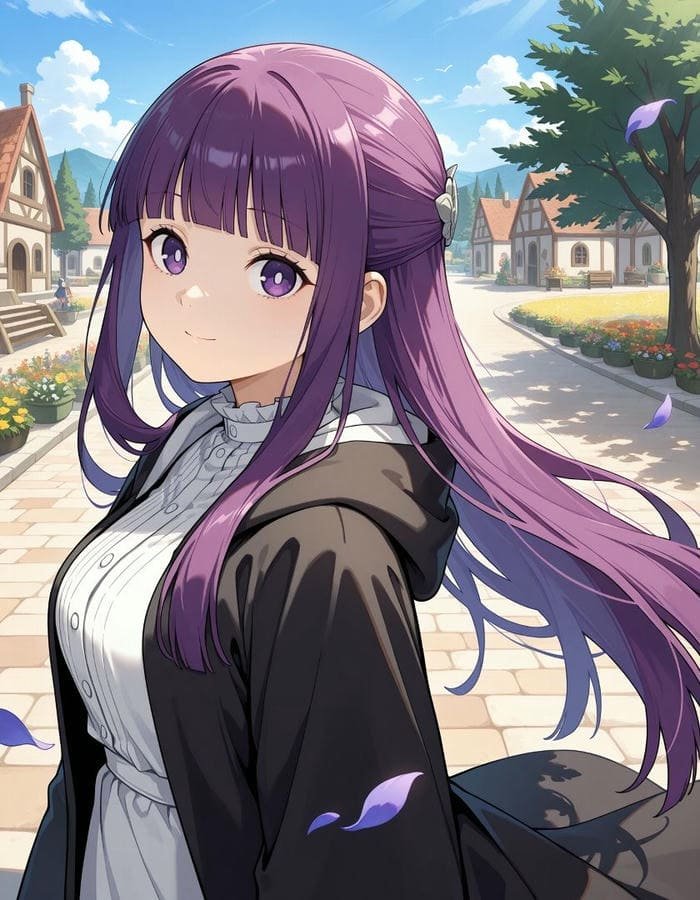 ảnh fern anime tạo dáng tự nhiên